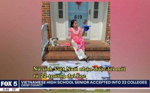 Nữ sinh 17 tuổi gốc Việt đỗ 22 trường đại học danh giá, được vinh danh trên truyền hình Mỹ