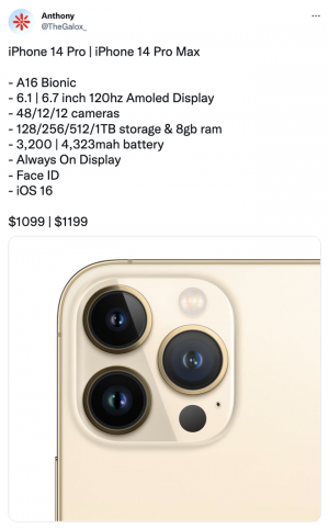 iPhone 14 bất ngờ lộ giá bán cao không tưởng