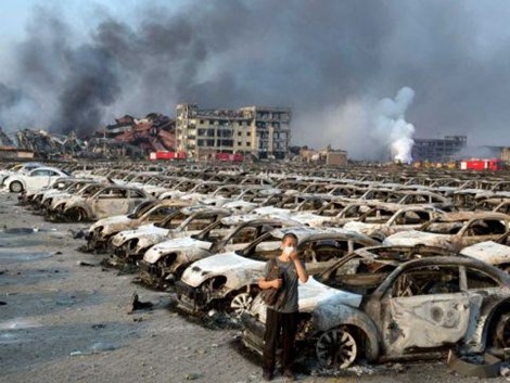 Hơn 8000 xe hơi bị phá huỷ trong vụ nổ tại Thiên Tân là của hãng nào?