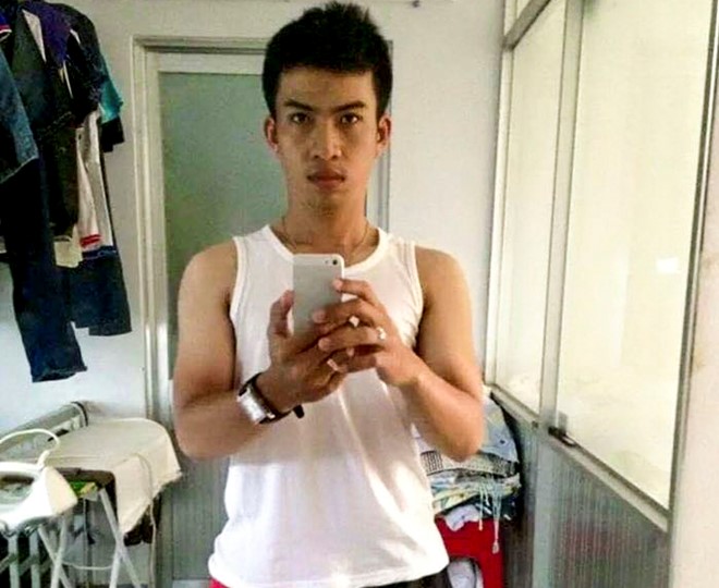 Quang Anh trước khi tập gym.