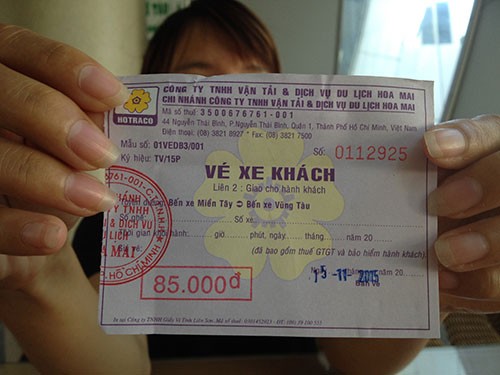 Hãng xe Hoa Mai chỉ xuất vé cho hành khách khi đến địa phận tỉnh Đồng Nai.