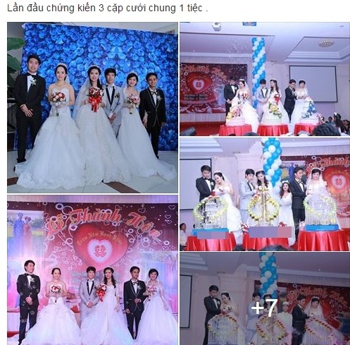 Ba chị em ruột tổ chức chung đám cưới tại Vũng Tàu