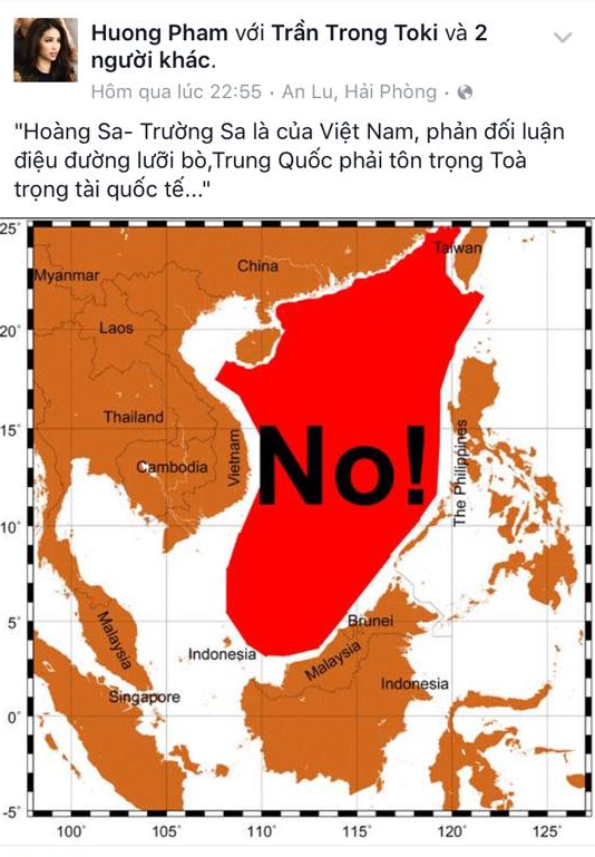 Hàng loạt sao Việt lên tiếng ủng hộ phán quyết của PCA về biển Đông