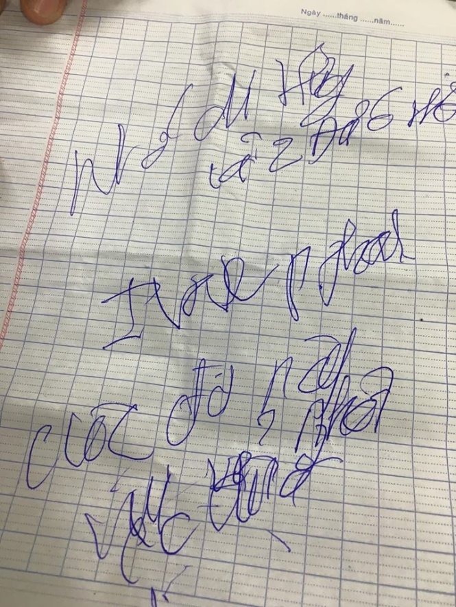 Một trong những thủ bút cuối cùng của Minh Thuận: bức thư tay nguệch ngoạc Minh Thuận viết cho Phương Thanh khi nữ ca sĩ vào bệnh viện thăm anh ngày 5-9: 