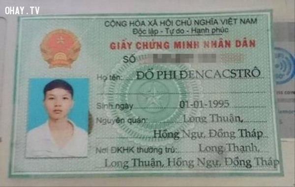 Chết cười với những cái tên ĐỘC NHẤT VÔ NHỊ ở Việt Nam !!!
