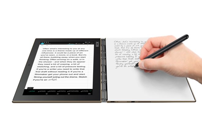 'Lenovo Yoga Book có màn hình biến thành bàn phím, bảng vẽ