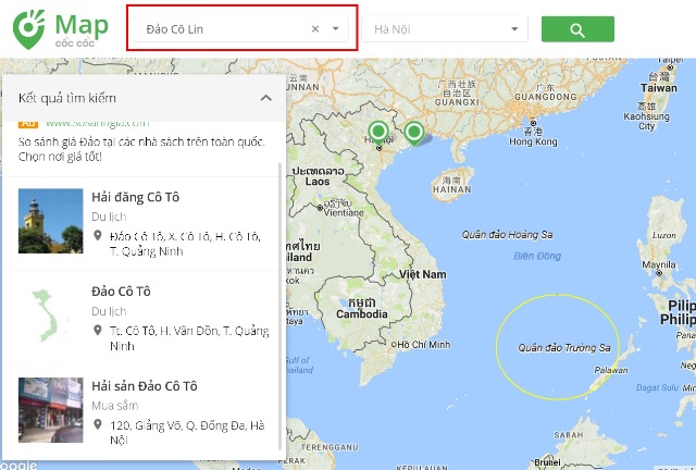 Vì sao bản đồ Cốc Cốc không thể hiện Hoàng Sa - Trường Sa của Việt Nam?