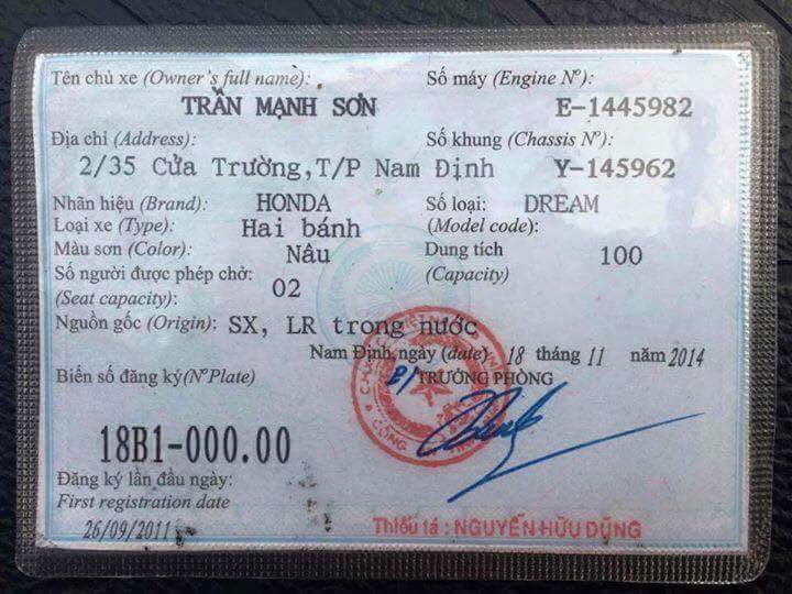 Xe Honda Dream biển số 000.00 được rao bán 150 triệu gây nghi ngờ?