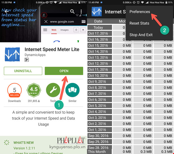 Cách hiển thị tốc độ Wi-Fi trên smartphone