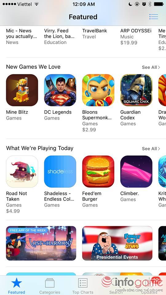 'Trong 1 ngày, 3 game người Việt làm lọt top 50 game đề cử tại App Stores Mỹ