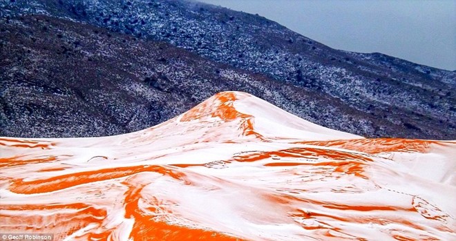 'Tuyết rơi ở sa mạc Sahara: 'Mọi người đều sốc'