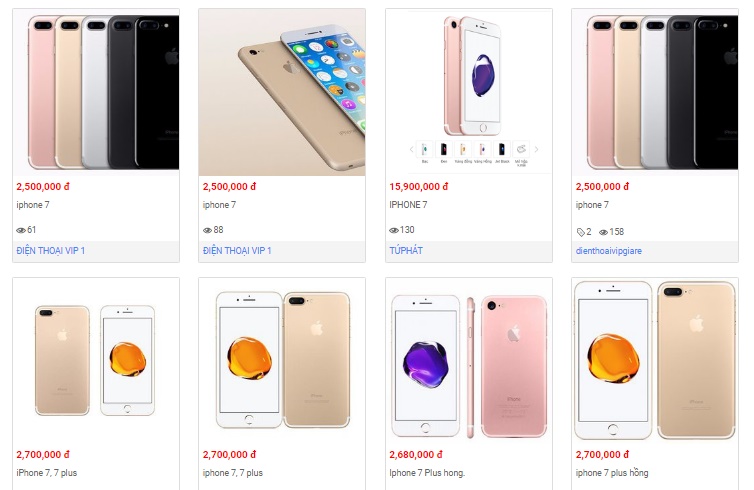 'Giáp Tết, iPhone 7 hàng nhái tung hoành trên kênh bán online