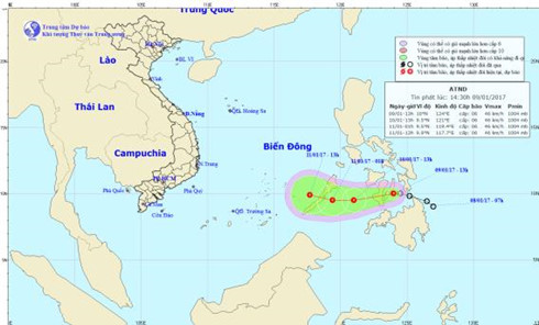 Tin mới nhất về áp thấp nhiệt đới gần Biển Đông