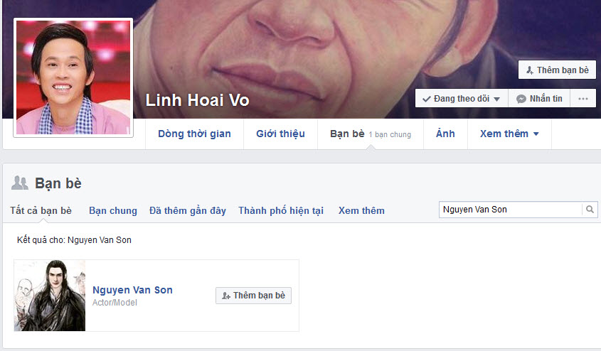 Hoài Linh hủy kết bạn Facebook với ai hóa nhân vật cổ trang Trung Quốc