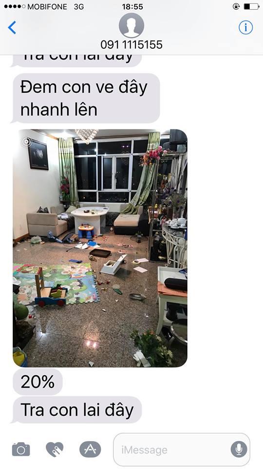 Phi Thanh Vân tung ảnh, tin nhắn chồng đập phá, đe dọa đốt nhà