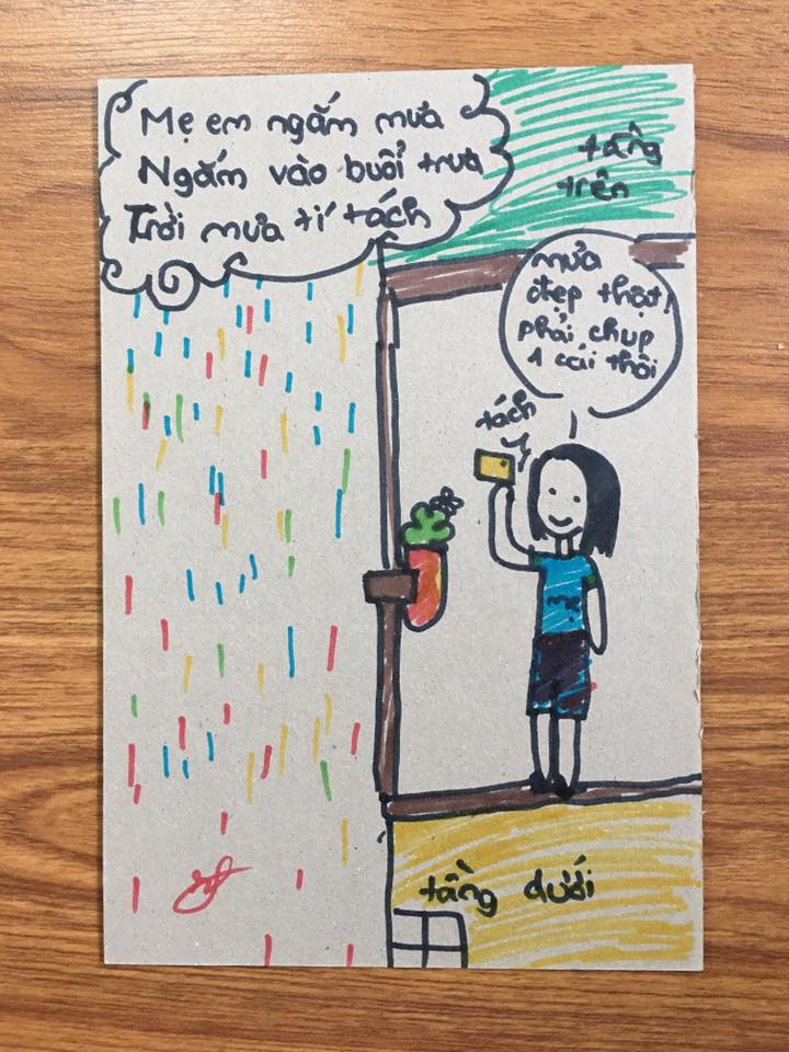 Bé gái 9 tuổi với biệt tài vẽ tranh, làm thơ về mẹ khó ai sánh kịp