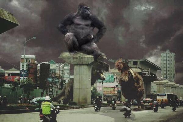 Bộ ảnh chế chú Kong chuyển 'hộ khẩu' về Việt Nam gây 'bão' trên mạng xã hội
