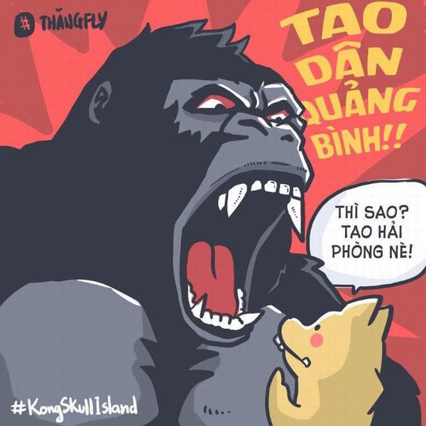 Bộ ảnh chế chú Kong chuyển 'hộ khẩu' về Việt Nam gây 'bão' trên mạng xã hội