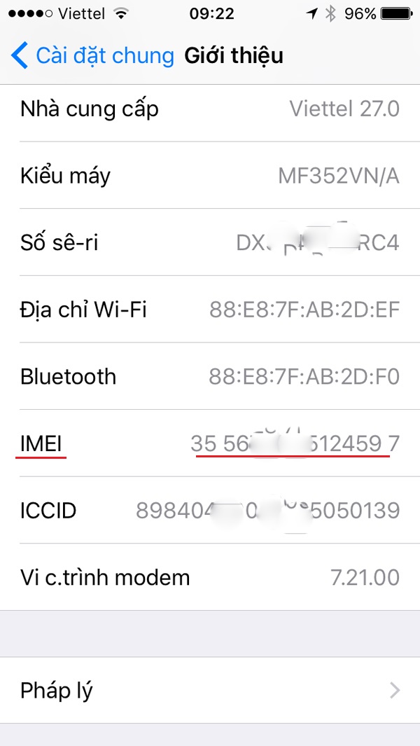 'Hướng dẫn kiểm tra IMEI iPhone trước khi mua máy cũ