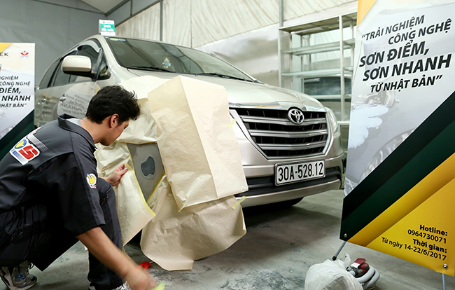 Công nghệ sơn ô tô siêu nhanh đã có mặt tại Hà Nội