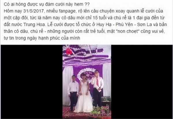 Xôn xao đám cưới của cô dâu Sơn La 15 tuổi với chú rể người Trung Quốc