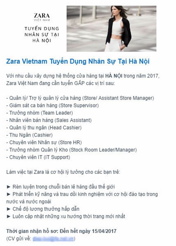 Zara chính thức đổ bộ Hà Nội, mở cửa hàng tại Vincom Bà Triệu