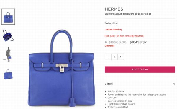 Túi xách đắt đỏ Hermes Birkin và Kelly lần đầu giảm giá