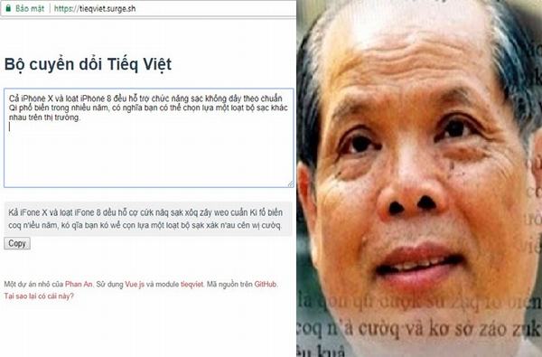 Công cụ giúp chuyển đổi 'Tiếng Việt' sang 'Tiếq Việt' gây sốt mạng