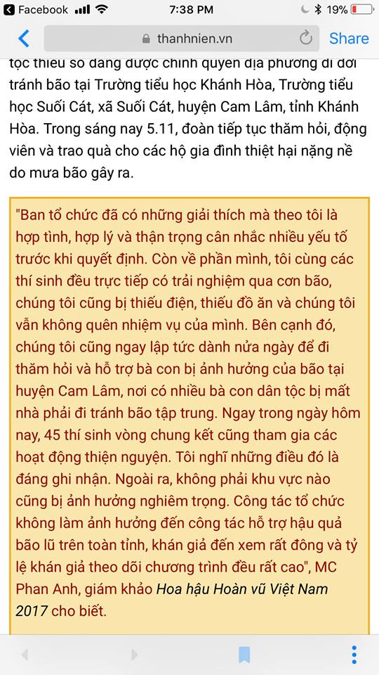 MC Phan Anh xin lỗi sau phát ngôn tranh cãi về HHHV tổ chức trời bão