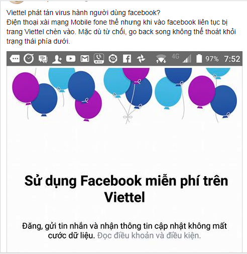 Phát cáu với phần mềm miễn phí truy cập Facebook của Viettel