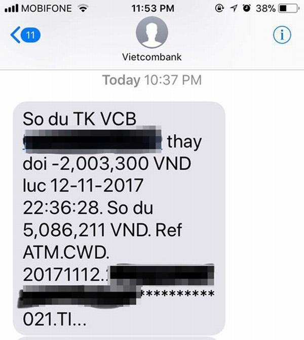 Thêm chủ thẻ ATM Vietcombank báo bị rút trộm tiền lúc nửa đêm