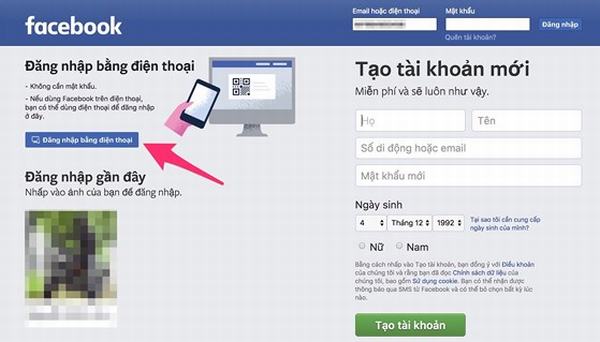 Cách đăng nhập Facebook không cần mật khẩu