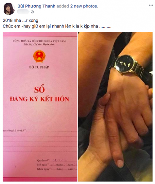 HOT: Phương Thanh thông báo kết hôn vào năm 2018?