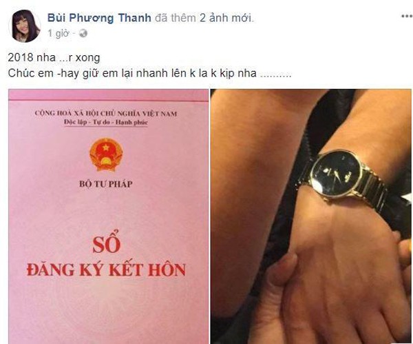  Phương Thanh bất ngờ đăng tải hình ảnh cuốn sổ đăng ký kết hôn. 