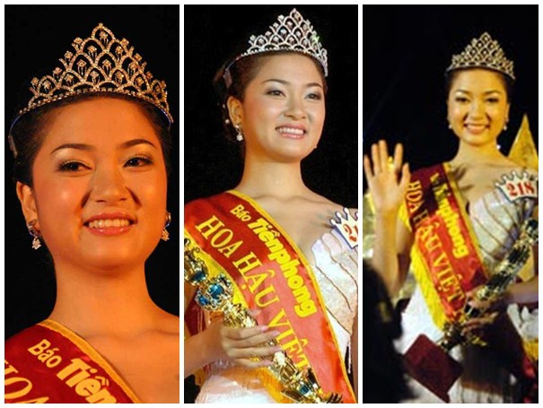 Nhan sắc Hoa hậu Nguyễn Thị Huyền thuở mới đăng quang.