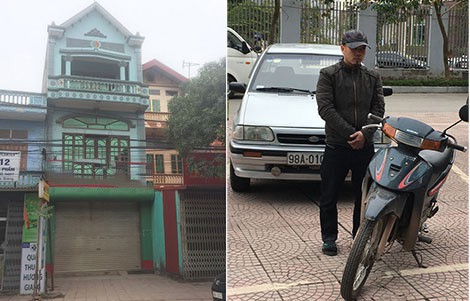  Chi nhánh ngân hàng, nơi xảy ra vụ cướp; Nguyễn Đức Minh và chiếc xe y mượn để gây án. 