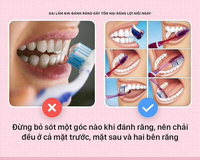 Đánh răng mà cứ mắc phải những sai lầm này thì bảo sao răng lợi ngày một yếu hơn