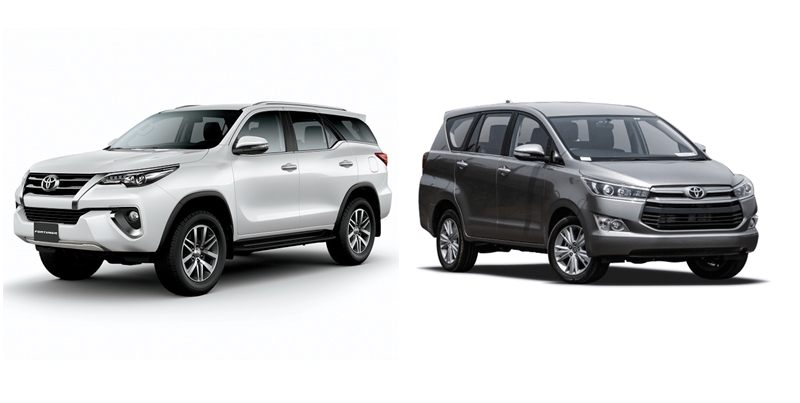 Ô tô 7 chỗ: Nên mua Toyota Innova hay Toyota Fortuner?