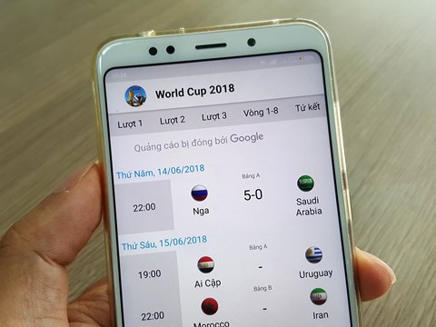 Làm thế nào để dễ dàng theo dõi World Cup 2018 trên điện thoại