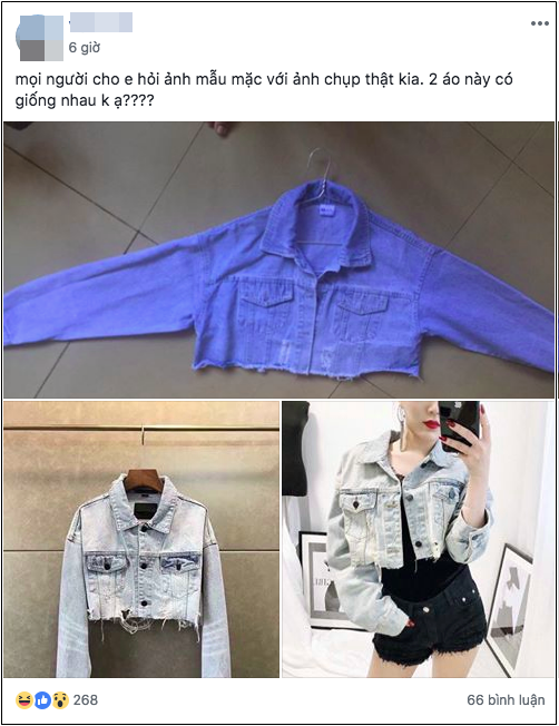 Mua khoác jean sành điệu giá 650k, cô gái nhận về áo mỏng như tờ giấy, dân tình nghi là đồ cũ cắt đôi đem bán