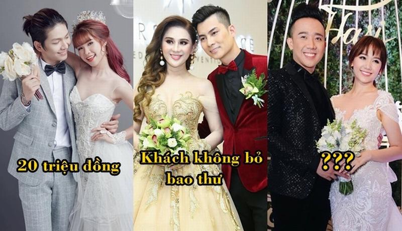 Bật mí tiền mừng trong những đám cưới tiền tỷ của sao Việt