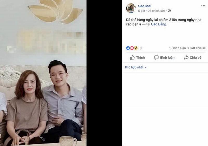 Đoạn clip “Cô dâu 62 tuổi bị bắt khẩn cấp...“ kèm hình ảnh chị Thu Sao đang được chia sẻ rất mạnh trên mạng xã hội.