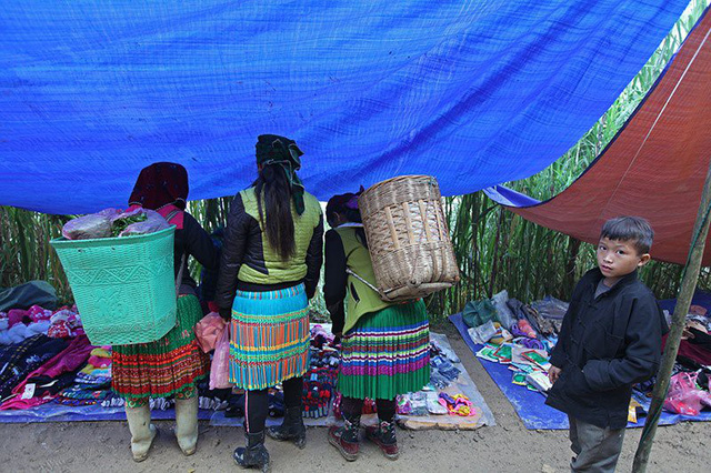  Người dân sinh sống trên cao nguyên đá trải dài 4 huyện Quản Bạ, Yên Minh, Đồng Văn, Mèo Vạc đa phần là người Mông với trang phục rực rỡ đặc trưng. 