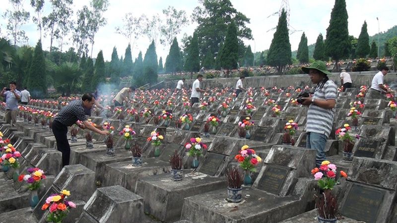  Nghĩa trang Vị Xuyên (Hà Giang), nơi yên nghỉ của hàng ngàn chiến sỹ anh dũng ngã xuống trong cuộc chiến vệ quốc 40 năm trước tại mặt trận biên giới phía Bắc. Ảnh: TL 