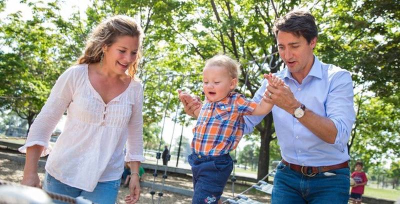  Gia đình hạnh phúc của Thủ tướng Canada. 