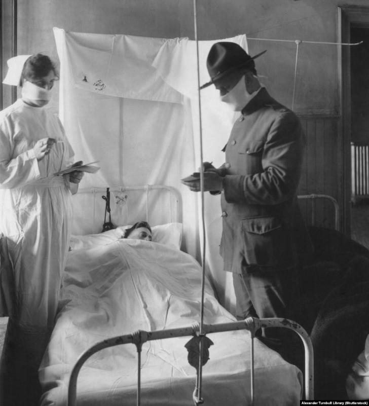 Một người đàn ông trẻ tuổi ốm nặng ở Mỹ vào tháng 11.1918.