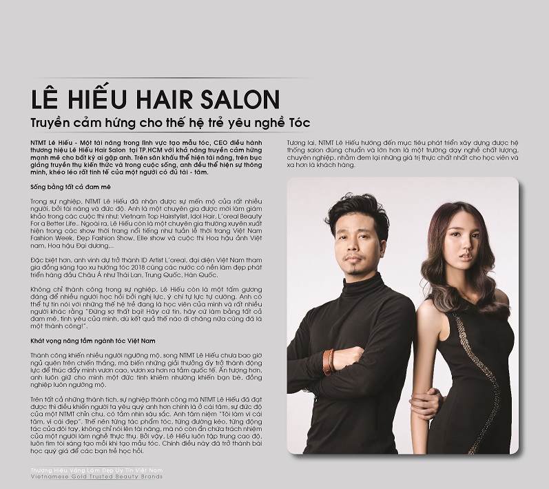 Lê hiếu hair salon - ID Artist L'oreal: Bậc Thầy trong việc truyền cảm hứng cho giới trẻ yêu ngành tóc